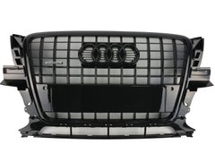 Решетка радиатора Audi Q5 (2008-2012) Черная в стиле S-Line