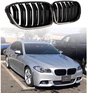 Ноздри Решетка радиатора BMW (2010-2017) F10 F11 Черный Глянец