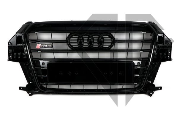 Решетка радиатора Audi Q3 (2011-2014) Черная в стиле S-Line