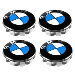 Эмблема сине белая  BMW 45/68/74/82 мм, Заглушки на диски ( Цена за 4шт )