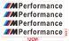 Наклейки на ручки дверей BMW Performance / E39 E46 E60 E70 E90 F10 F15 F20 F25 F30 БМВ, Белый