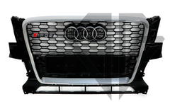 Решетка радиатора Audi Q5 (2008-2012) Черная с хромом в стиле RS