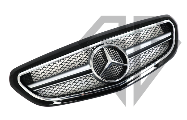 Решетка радиатора на Mercedes E-Class W212 (2013-2016) AMG стиль Classic
