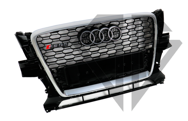 Решетка радиатора Audi Q5 (2008-2012) Черная с хромом в стиле RS