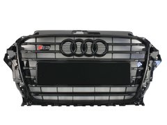 Решетка радиатора Audi A3 (2012-2016) Черная в стиле S-Line