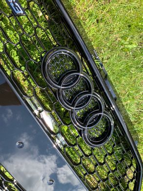 Решетка радиатора Audi A3 (2016-2020) Черная в стиле RS