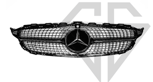 Решетка радиатора Mercedes C-Class W205 (2018-2020) Diamond Black