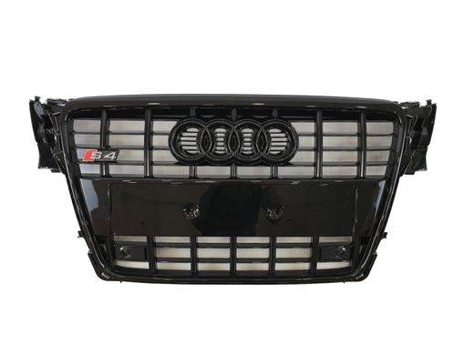 Решетка радиатора в стиле S4 на Audi A4 B8 (2007-2011) Черная