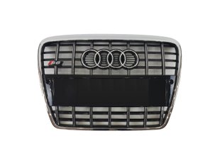 Решітка радіатора Audi A6 (2004-2011) Чорна з хромом у стилі S Line