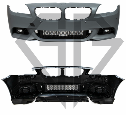 Передній бампер BMW F10 (2013-2017) у стилі M-Pakiet Led ПТФ