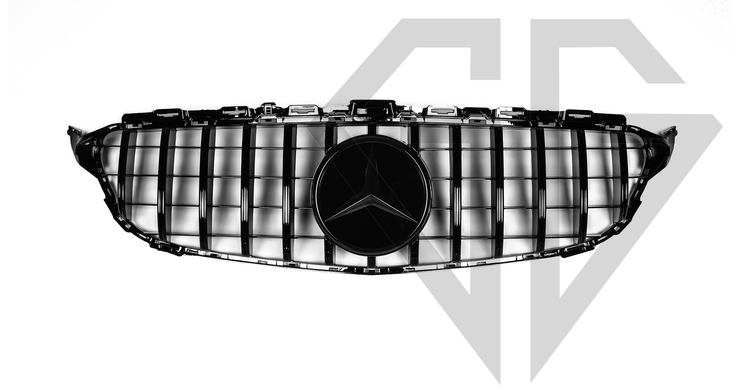 Решетка радиатора Mercedes C-Class W205 (2018-2020) GT All Black
