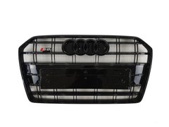 Решетка радиатора Audi A6 (2014-2018) Черная в стиле S-Line