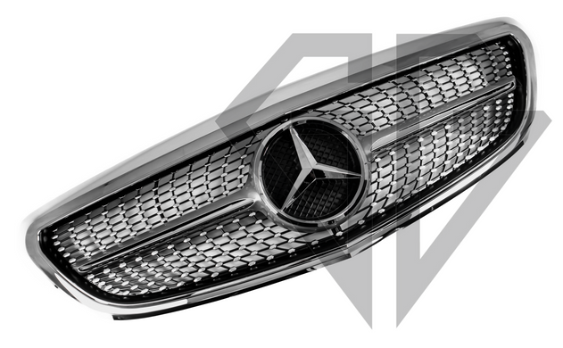 Решетка радиатора Mercedes C-Class W205 (2014-2018) Classic Diamond Chrome